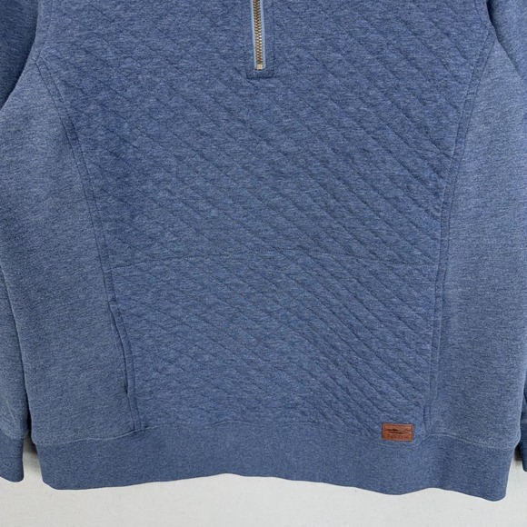 L.L.Bean Sweater Womens Large Tall LT Quilted 1/4 Zip Pullover Fleece Pockets - Picture 3 of 13